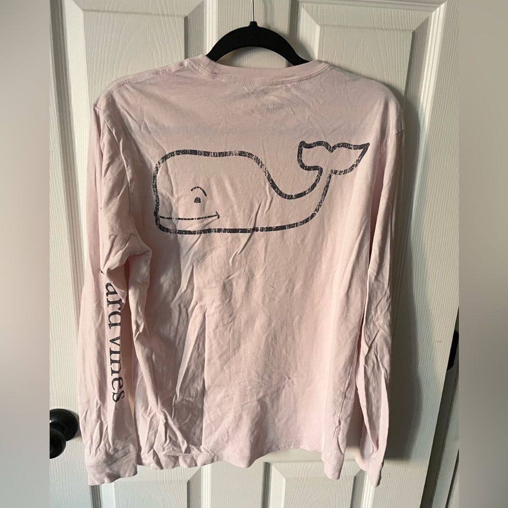 Men’s Long Sleeve Pink Vineyard Vines Pocket Tee Size XS